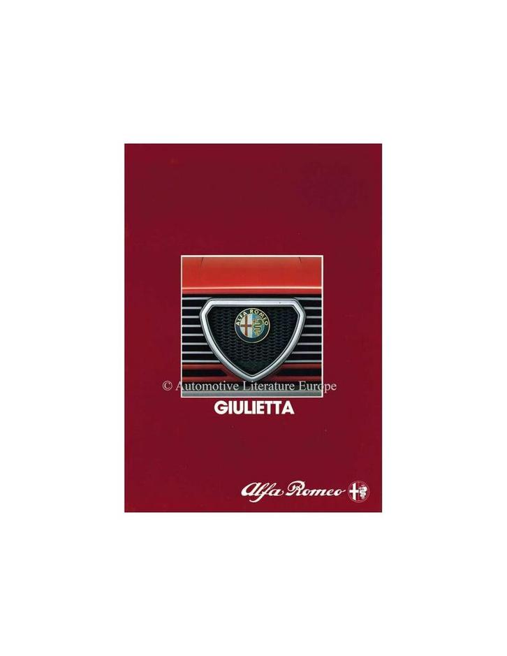 1984 ALFA ROMEO GIULIETTA BROCHURE NEDERLANDS, Boeken, Auto's | Folders en Tijdschriften, Alfa Romeo