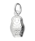 Zilveren Babushka - Matroesjka poppetje kettinghanger, Verzenden, Nieuw