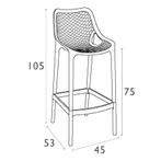 (MDK-105482) Siesta Air barkruk 75 cm hoog kleur wit, Huis en Inrichting, Barkrukken, Ophalen of Verzenden, Nieuw