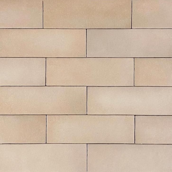 Handvorm wandtegel 6,5x20 beige random mat wandtegel, Doe-het-zelf en Verbouw, Tegels, Wandtegels, Nieuw, 10 m² of meer, Keramiek