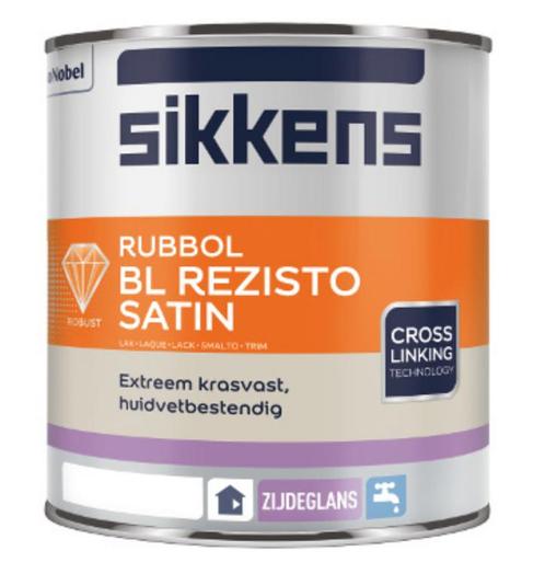 Sikkens Rubbol BL Rezisto Satin - Alle Kleuren - 1 liter, Doe-het-zelf en Verbouw, Verf, Beits en Lak, Lak, Overige kleuren, Nieuw