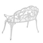 Tuinbank Monfalcone 2-persoonsbank 99x54x78 cm wit casa.pro, Tuin en Terras, Tuinbanken, Verzenden, Nieuw