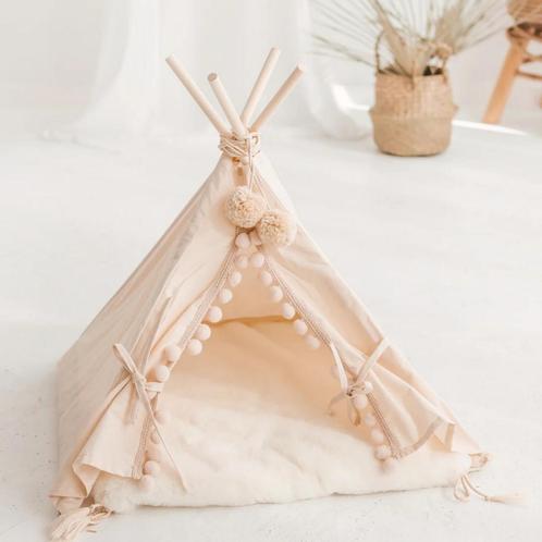 Tipi tent voor huisdieren met luxe faux fur mat – duurzaa., Kinderen en Baby's, Speelgoed | Speeltenten, Nieuw, Ophalen of Verzenden