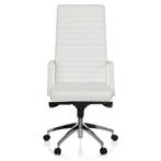 Directiestoel | Met Armleuning | Leder | Wit | Ergonomisch, Huis en Inrichting, Bureaus, Verzenden, Nieuw