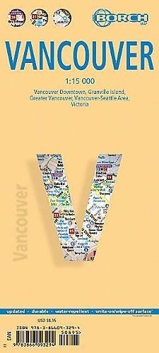Stadsplattegrond Vancouver Borch Maps Granville, Boeken, Atlassen en Landkaarten, Nieuw, Verzenden
