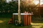 Houtgestookte hottub 2-persoons – stijlvol en betaalbaar, Ophalen of Verzenden, Nieuw, Trap, Vast