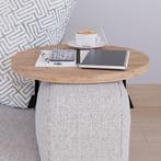 Dienblad armleuning Kuleskyd rond Ø34 cm houtkleurig [en.cas, Huis en Inrichting, Banken | Sofa's en Chaises Longues, Verzenden