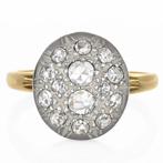 Ring - 18 karaat Geel goud, Zilver - 0.72ct. tw. Diamant, Nieuw