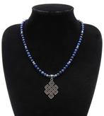 Lapis lazuli - Beschermketting - Eindeloos knoopje -, Antiek en Kunst