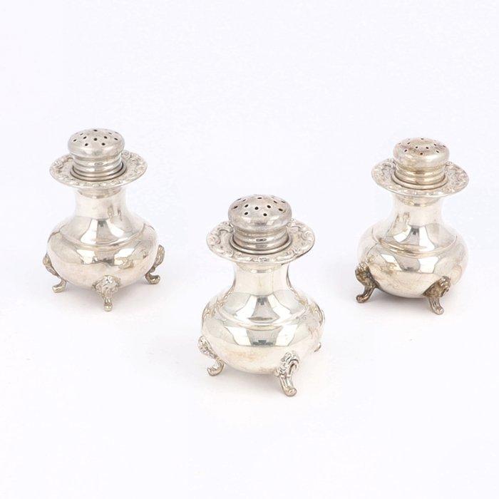 Peper- en Zoutvaatjes - Strooier (3) - .925 zilver, Antiek en Kunst, Antiek | Goud en Zilver