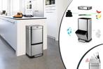 2dekans | Umuzi Cleaning Zilveren Prullenbak - Met Sensor en, Ophalen of Verzenden, Gebruikt