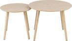 Salontafel Biella Bamboe Naturel Set van 2 - Giga Living, Huis en Inrichting, Verzenden, Nieuw