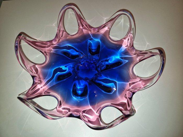 Chibskà Sklo - Josef Hospodka - Schotel - L. 36 cm -, Antiek en Kunst, Antiek | Glas en Kristal