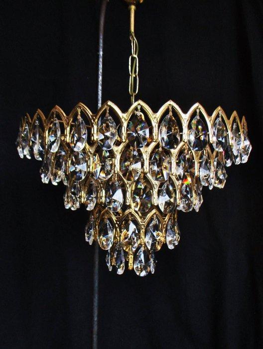 Kroonluchter - Kristal, Messing - Lustre tranen, Antiek en Kunst, Curiosa en Brocante