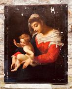Italiaanse school (XIX) - Madonna con Bambino, Antiek en Kunst