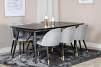 Eetkamerstoel - Sarah - Grijs - Fluweel - Jörn, Huis en Inrichting, Stoelen, Verzenden, Nieuw