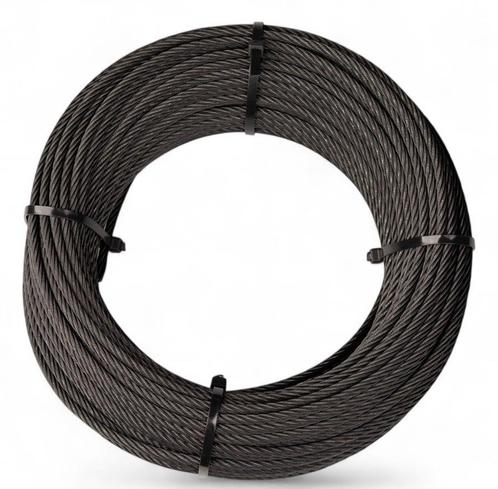 Staalkabel 6mm 10 meter op katrol Zwart, Doe-het-zelf en Verbouw, IJzerwaren en Bevestigingsmiddelen, Verzenden