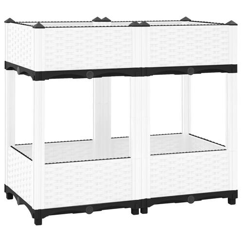vidaXL Plantenbak verhoogd 80x40x71 cm polypropeen, Tuin en Terras, Bloembakken en Plantenbakken, 60 tot 100 cm, Nieuw, Kunststof