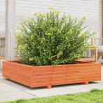 vidaXL Plantenbak 100x100x26,5 cm massief grenenhout, Tuin en Terras, Verzenden, Nieuw, Hout