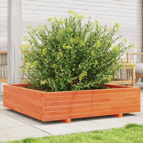 vidaXL Plantenbak 100x100x26,5 cm massief grenenhout, Tuin en Terras, Bloembakken en Plantenbakken, Nieuw, Hout, Verzenden