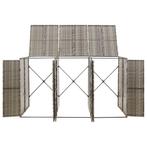 Containerberging driedubbel 207x80x117 cm poly rattan grijs, Huis en Inrichting, Verzenden, Nieuw