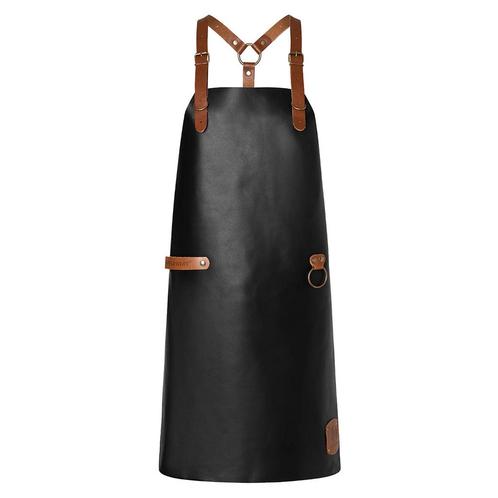 GGM Gastro | (6 Stuks) KARLOWSKY | Leren Slabbenschort |, Huis en Inrichting, Keuken | Textiel, Zwart, Nieuw, Schort, Verzenden