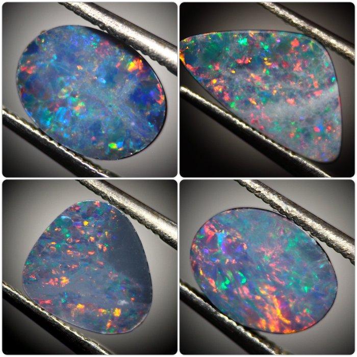 Ct. 4.60 Australische opaal dublet - Cabochon- 0.92 g - (4), Verzamelen, Mineralen en Fossielen