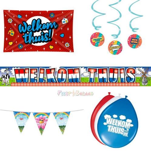 Welkom Thuis Versiering - Slingers Ballonnen vlaggen en meer, Hobby en Vrije tijd, Feestartikelen, Overige, Versiering, Nieuw