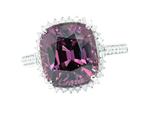 Ring - 14 karaat Witgoud, Pink (Geen Hitte) - 7.59ct. tw., Nieuw