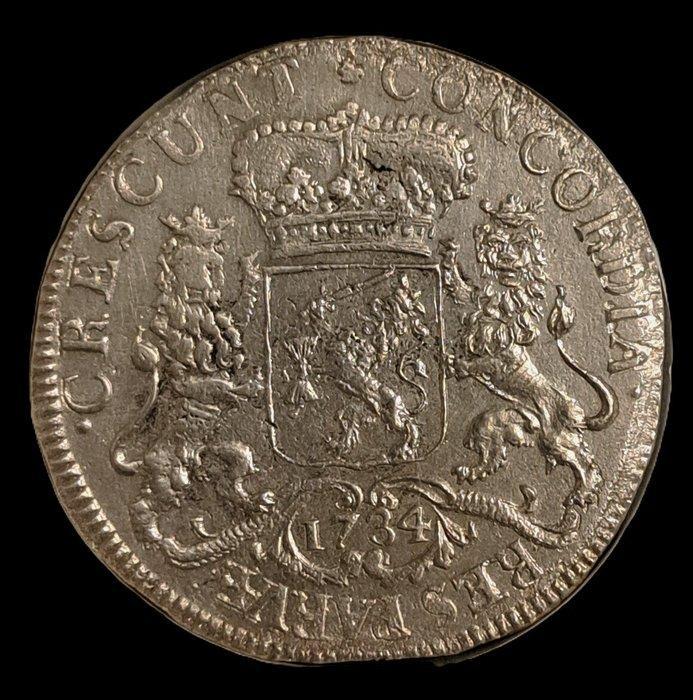Nederland, Gelderland VOC, Vliegenthart. Zilveren rijder, Postzegels en Munten, Munten | Nederland