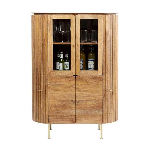 *WOONWINKEL* Kare Design Grace Ovale Buffetkast Mangohout, Huis en Inrichting, Kasten | Buffetkasten, Nieuw, Verzenden