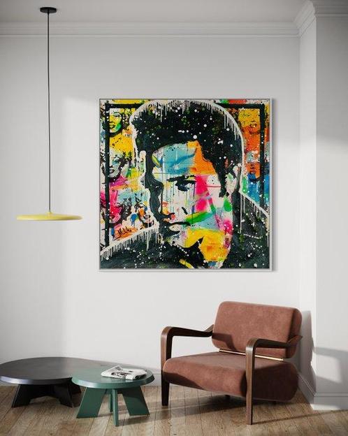 Mikko (1982) - Elvis Presley Smoking On Marilyn Monroe, Antiek en Kunst, Kunst | Schilderijen | Modern