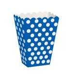 Blauwe Popcorn Bakjes Witte Stippen 13,7cm, Hobby en Vrije tijd, Verzenden, Nieuw