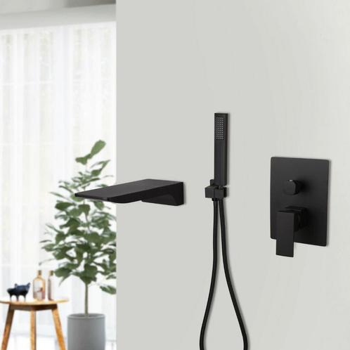 Zwarte inbouw watervalkraan, Doe-het-zelf en Verbouw, Sanitair, Kraan, Nieuw, Verzenden