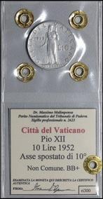 Vaticaan. Pio XII. 10 Lire 1952 - Errore di coniazione Asse