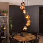 LifestyleFurn Hanglamp Yair 7-lamps Getrapt, kleur Oud Zilve, Huis en Inrichting, Lampen | Hanglampen, Nieuw, Glas, Verzenden