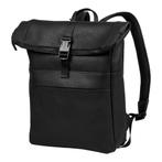Bloomsbury Leren Rolltop 14 inch Laptop Rugtas Zwart, Computers en Software, Laptoptassen, Verzenden, Nieuw