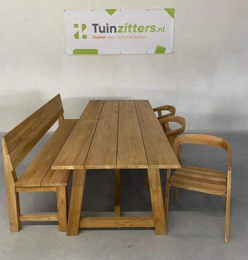 Hartman Fremont 5 delige dining/picknick set, Tuin en Terras, Tuinsets en Loungesets, Bank, Eettafel, Stoel, 6 zitplaatsen, Nieuw