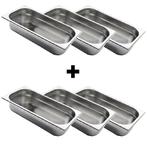 GGM Gastro | (6 stuks) RVS GN bak 1/3 - Hoogte: |, Verzenden