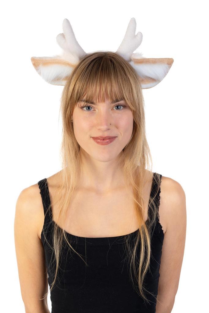 Haarband Luxe Hert Gewei Oortjes Beige Wit Rendier Diadeem E, Kleding | Dames, Carnavalskleding en Feestkleding, Accessoires, Nieuw