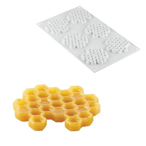 Silikomart Siliconen Vorm Honing (6) Ø74x8mm, Hobby en Vrije tijd, Taarten en Cupcakes maken, Nieuw, Verzenden