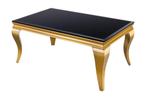 Elegante salontafel MODERN BAROK 100cm zwart opaalglas, Huis en Inrichting, Ophalen of Verzenden, Nieuw