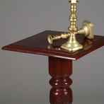 Stel van 2 gedraaide mahoniehouten zuilen met vierkante blad, Antiek en Kunst, Antiek | Meubels | Tafels, Ophalen of Verzenden