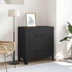 vidaXL Opbergkast industrieel 75x40x80 cm staal zwart, Huis en Inrichting, Woonaccessoires | Kisten, Verzenden, Nieuw