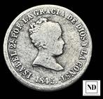 Koninkrijk Spanje. Isabel II. 2 Reales 1845 - Madrid (Zonder, Postzegels en Munten