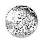 Zilveren Lunar munt proof 2021 1/2 troy ounce, Verzenden