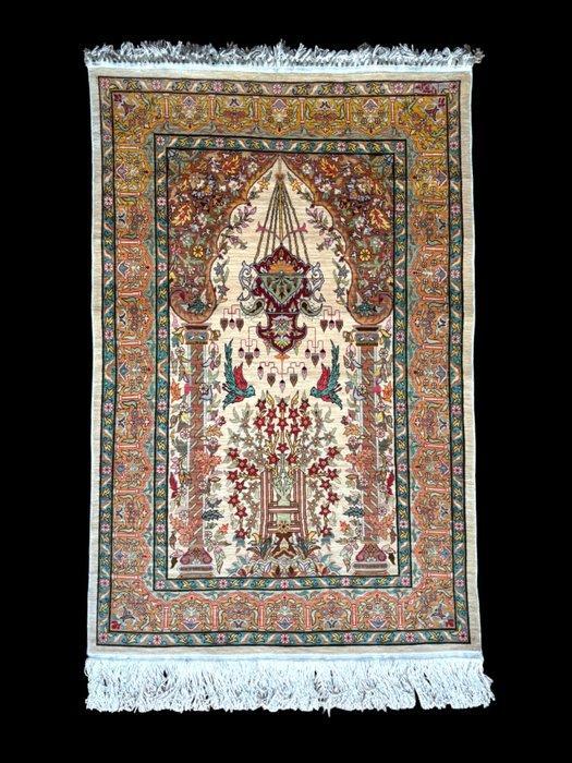 Hereke - Vloerkleed - 98 cm - 65 cm - Ondertekend - heel, Huis en Inrichting, Stoffering | Tapijten en Kleden