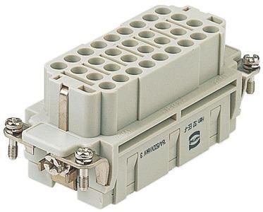 Harting Han Ee 32-Pin Vrouwelijke Crimp Connector Invoeging, Doe-het-zelf en Verbouw, Elektra en Kabels, Overige typen, Nieuw