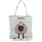 Katoenen tas met rits en voering - Schaap NIEUW, Ophalen of Verzenden, Nieuw, Wit