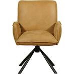 Leren draaibare eetkamerstoel Elite - Kenia Walnut (cognac), Overige kleuren, Nieuw, Leer, Ophalen of Verzenden